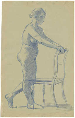 Масютин Василий Николаевич. Обнаженная, стоящая у стула